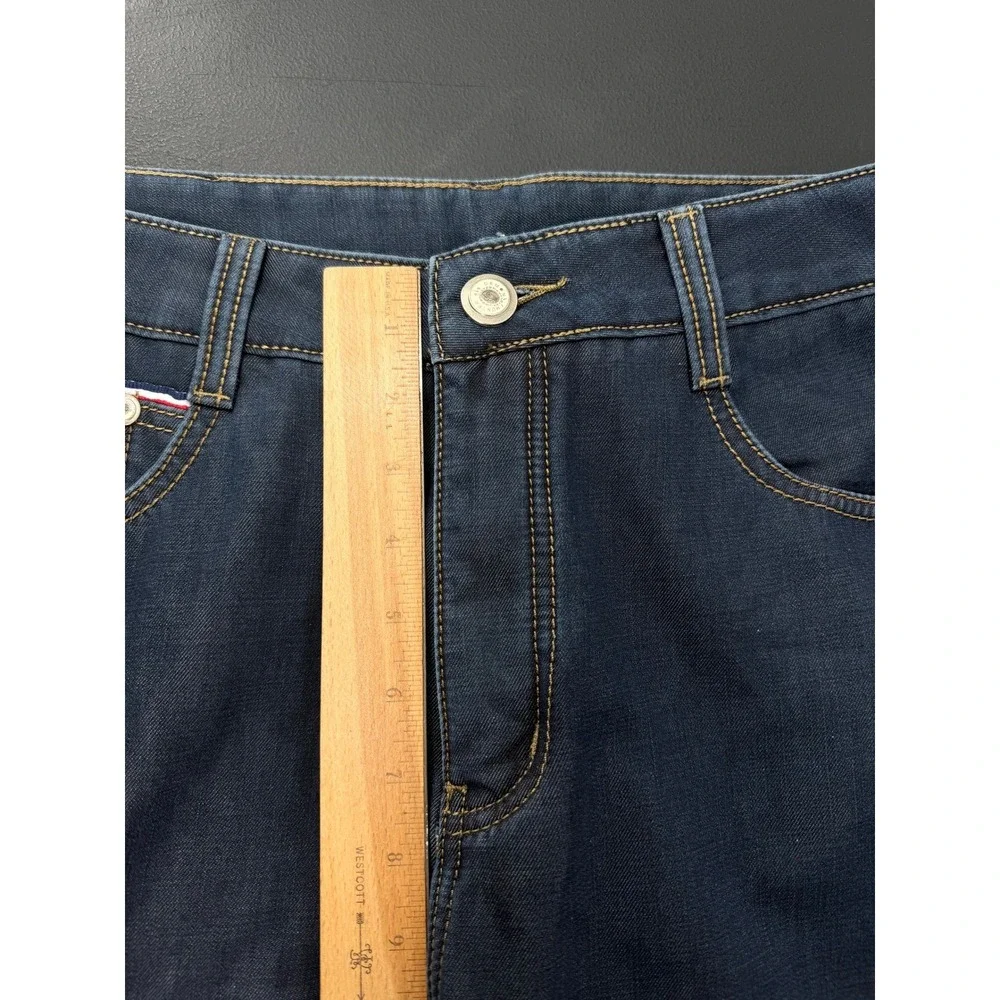 Demon &‎ Hunter Mens Indigo Blue Fleece Lined Straight Leg Jeans Size 35x31